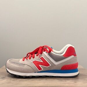 New Balance Red and Gray Athletic Shoes